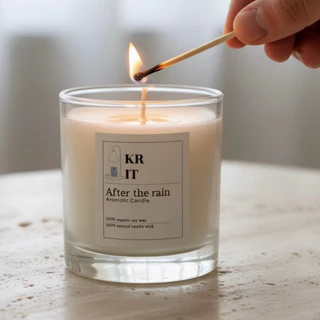 [พร้อมส่ง] KRIT Candle - เทียนหอมไขถั่วเหลือง scented candle ขนาด 60g,120g,230g