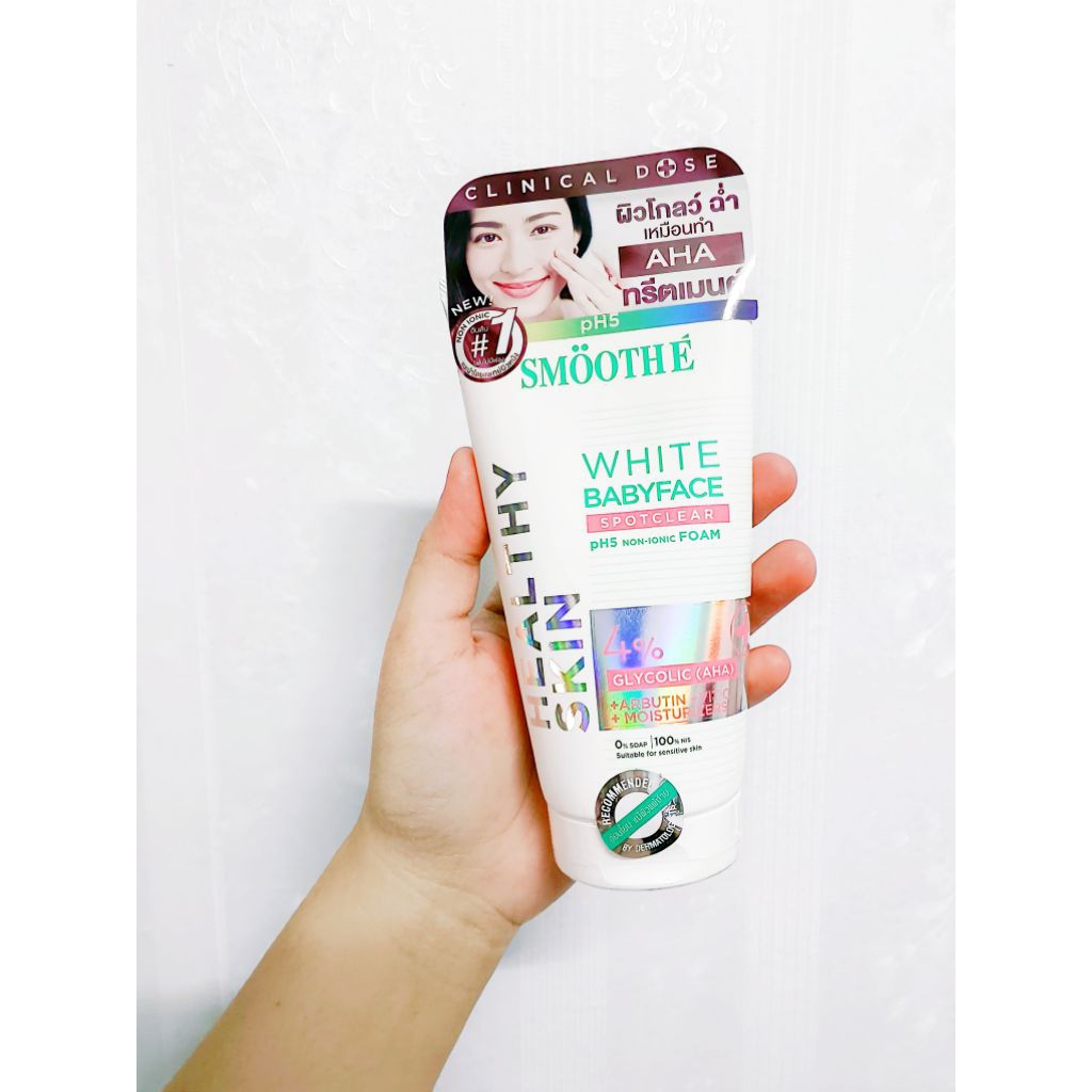 SMOOTHE WHITE BABYFACEสมูทอีไวท์เบบี้เฟซโฟมล้างหน้า 80ml.