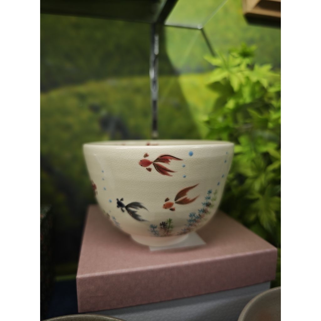 พร้อมส่ง!!!Chawan ถ้วยมัทฉะลายปลาทองMade in japan #ถ้วยมัทฉะ #chawan