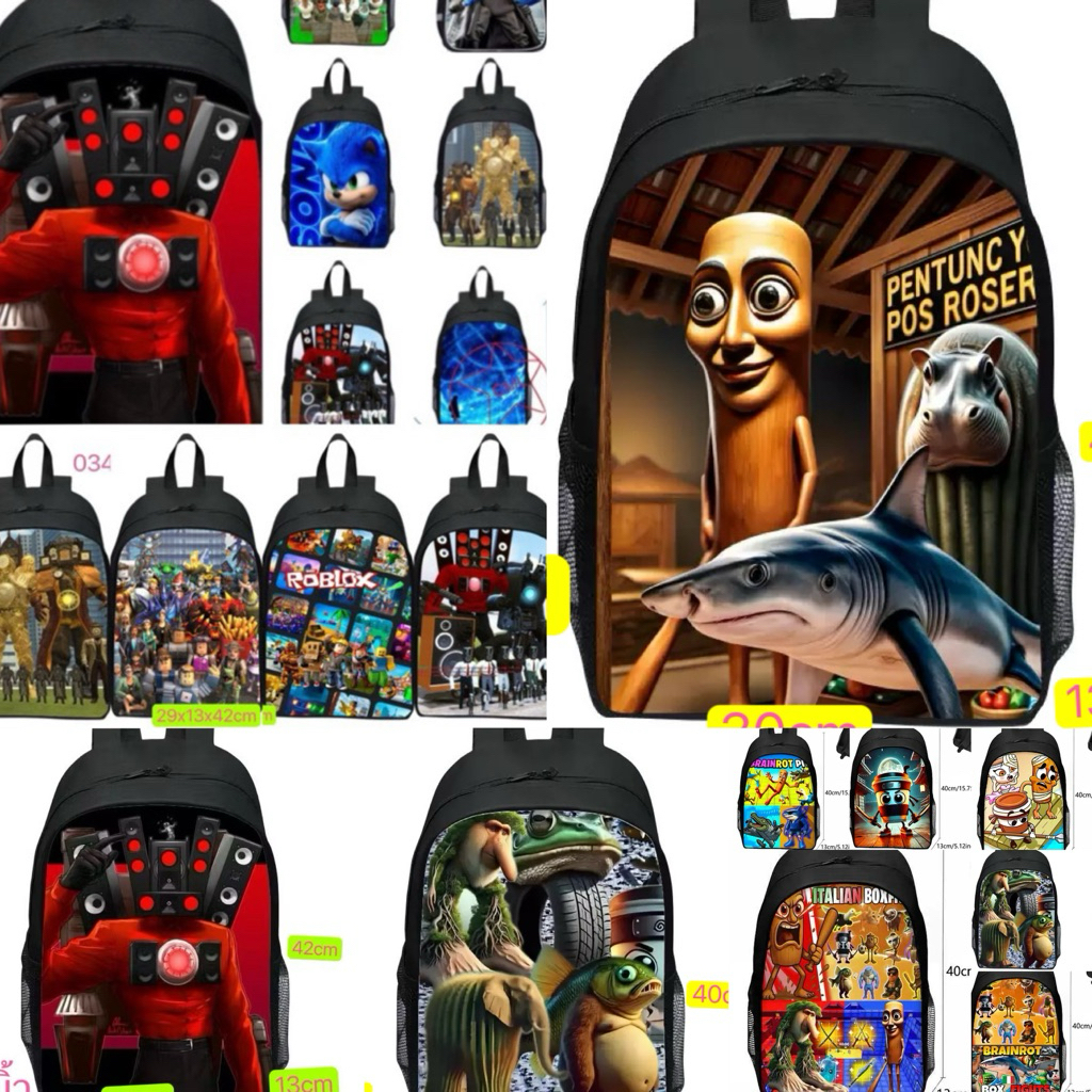 กระเป๋าเป้สะพายหลัง กระเป๋านักเรียน พิมพ์ลายอวกาศ   สามชิ้น สําหรับนักเรียนประถม0340