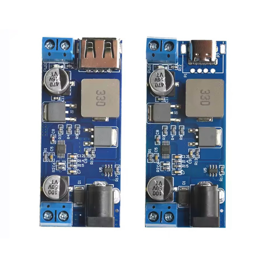 Step down DC TO DC converter to USB-A /Type C 24/12vdc to 5.2vdc 5A LM2596S