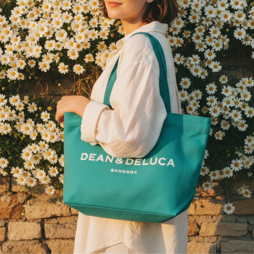 D&D BANGKOK TEAL TOTE BAG L