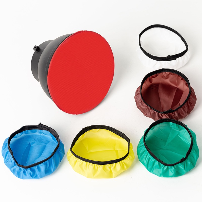 โคมกระจายแสง ผ้าซอฟขาว ย้อมสี สำหรับแฟลช ไฟ เม้าท์โบเว้น Standard Dish Hood Bowen Mount soft Cloth