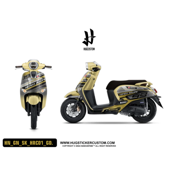 สติ๊กเกอร์แต่งรถ จีออโน่ Honda Giorno ลาย HRC thumbnail 8