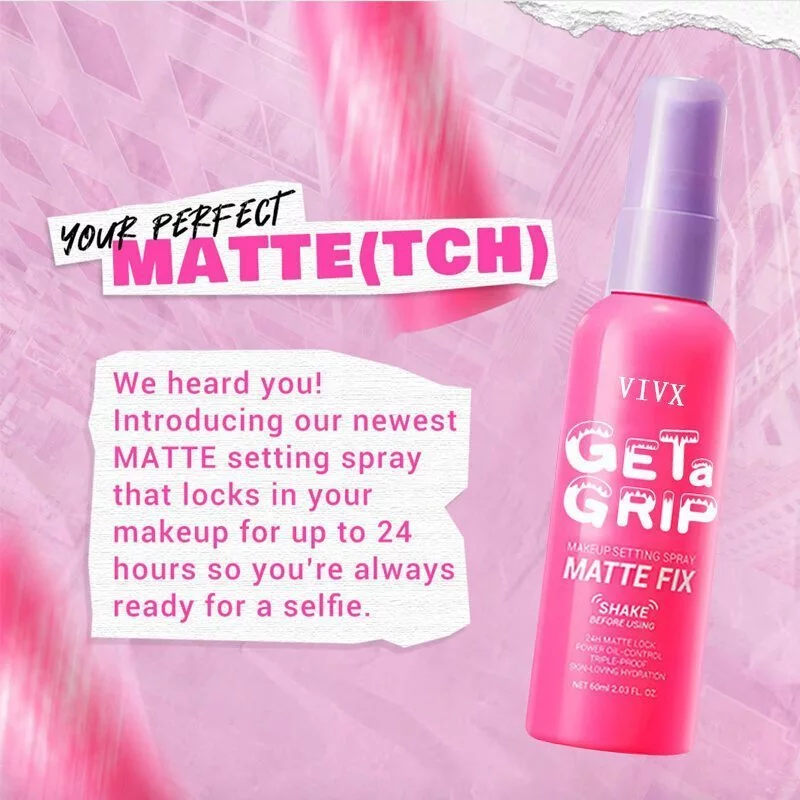 สเปรย์ล็อคเมคอัพ สูตร Dewy Matte ล็อคเมคอัพติดทน ผิวดิวอี้ฉ่ำโกลว์ ควบคุมความมัน 60ml VIVX thumbnail 10