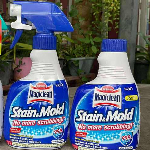 แพ็คคู่ (รีฟิล+สเปรย์) Magiclean Stain&Mold สเปรย์ขจัดคราบและเชื้อรา ขนาด 400ml.