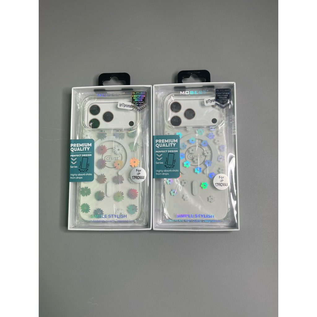 “พร้อมส่ง”เคสลายดอกไม้ แม่เหล็ก i17/17Pro/17Air/17Promax