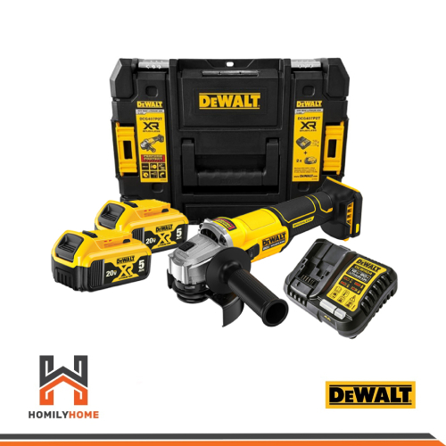 DEWALT เครื่องเจียรไร้สาย รุ่น DCG407P2T-B1 ครบชุด เครื่องเจียร เครื่องเจียรไฟฟ้า