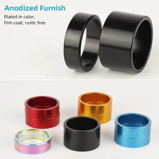 Deemount แหวนรองคอ อลูมิเนียม Spacer ขนาดมาตรฐาน 1-1/8 "28.6 มม.หนา 20/10/5/3/2 mm.(สีดำ)