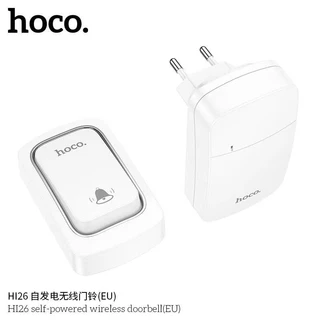 HOCO HI25 HI26 กริ่งไร้สาย ไม่ใช้ถ่าน ไม่ต้องเดินสายไฟ ระยะ 150 เมตร 60 ริงโทน ออดประตู กริ่งประตู
