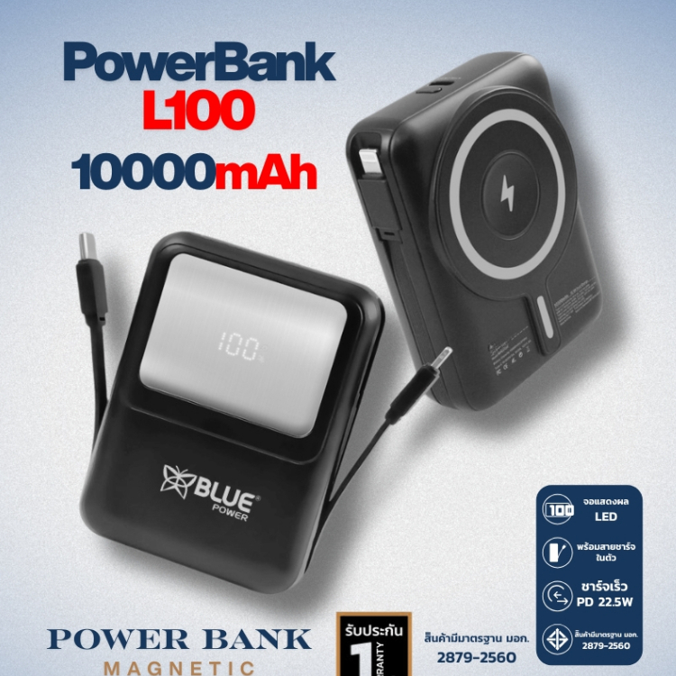 BLUE POWER PowerBank Model:L100 10000mAh Wireless Charge