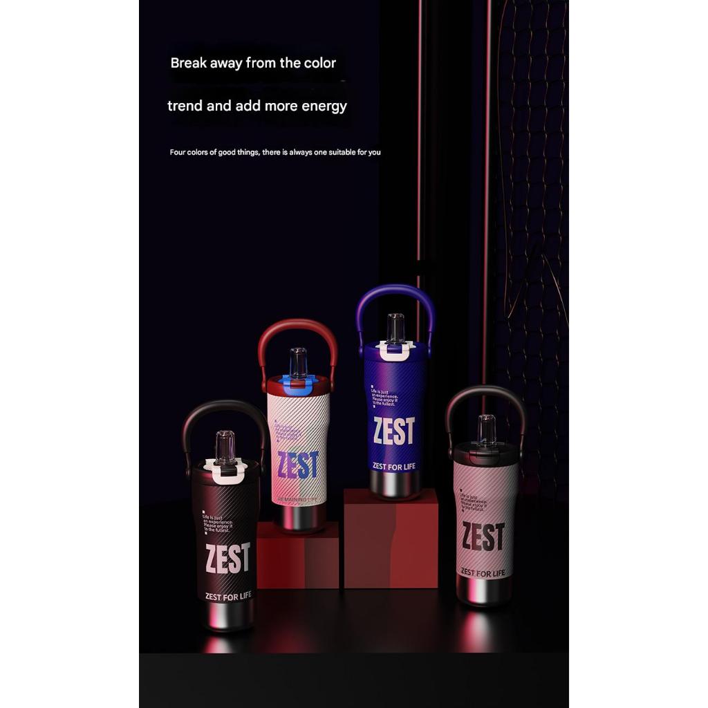 กระบอกน้ำ ZEST 500ml เก็บร้อนเย็น 3in1 หลอดดูด/ดื่มตรง/ปากกว้าง มีหูหิ้ว พกพาสะดวก (มี 4 สี)