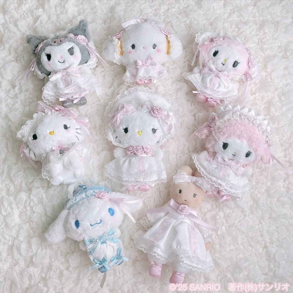 พวงกุญแจsanrio คอลใหม่ออก25/9 รุ่นWhite frill