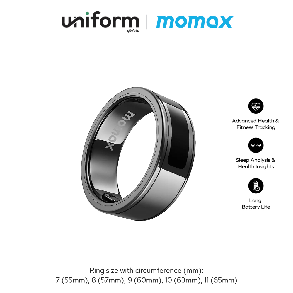 MOMAX แหวนอัจฉริยะ 1-Sense Smart Ring ติดตามสุขภาพ หัวใจ กีฬา และการนอน
