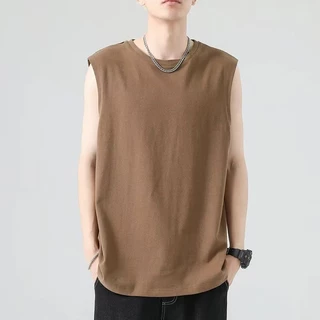 BU เสื้อกล้ามผู้ชาย เทรนด์แฟชั่นสำหรับผู้ชายกีฬาและออกกำลังกายเสื้อกล้ามสายเดี่ยว