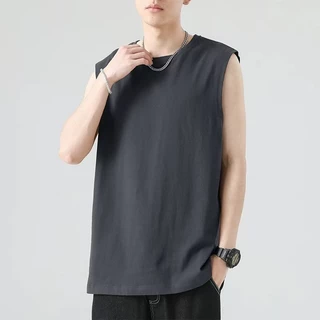 BU เสื้อกล้ามผู้ชาย เทรนด์แฟชั่นสำหรับผู้ชายกีฬาและออกกำลังกายเสื้อกล้ามสายเดี่ยว