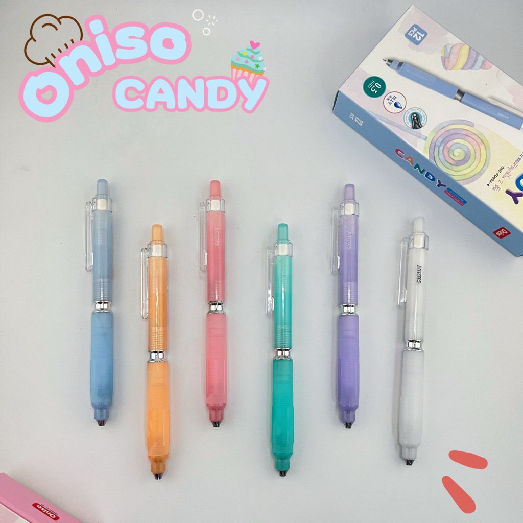 Oniso Candy ปากกาเจลหัวลูกลื่น 2 ชั้น Oniso Gel Pen 0.5 MM ปากกาเจลแห้งไว เขียนลื่น หมึกเข้ม