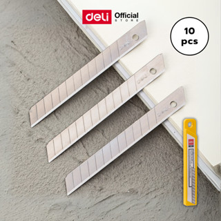 ใบมีดคัตเตอร์ Deli ใบมีด (จำนวน 10 ใบ/กล่อง) คัตเตอร์ ใบมีดเ…