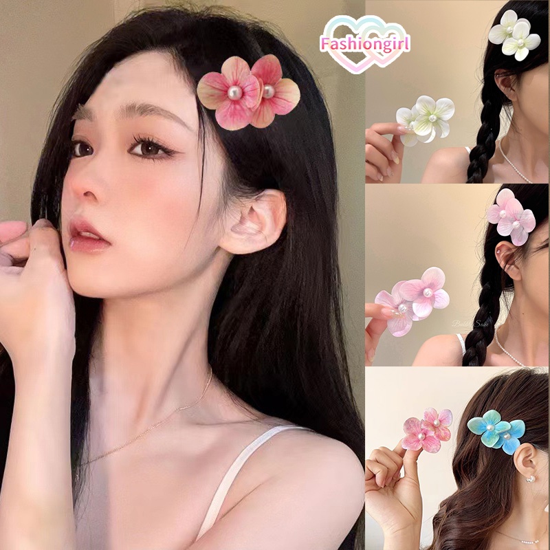 Fashion girl💮💮ปิ่นปักผมลายดอกไม้ กิ๊บติดผมหน้าม้า แฟชั่นสําหรับผู้หญิง น่ารัก สไตล์เกาหลี ขนาดเล็ก