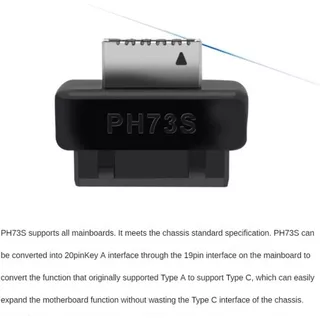 Adapter 20pin to 19pin USB3.0 Internal Header to USB 3.13.2 Type C Front Type E