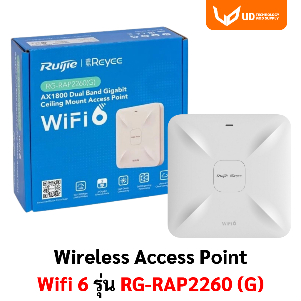 Ruijie Reyee ตัวกระจายสัญญาณ Wireless Access Point รุ่น RG-RAP2260-G รับประกัน 3 ปี ** พร้อมส่ง **
