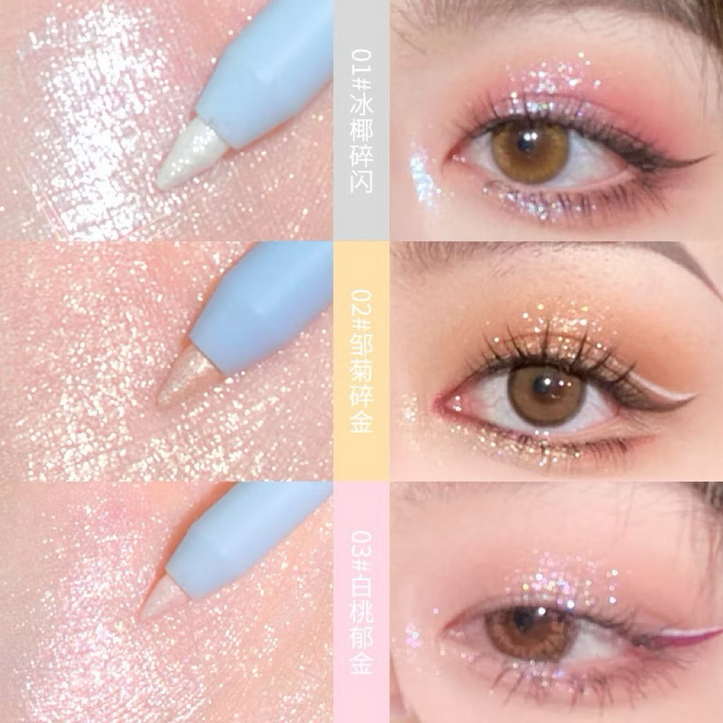 S-41🌟Xixi Galaxy ปากกาไหมพรม เนื้อแมตต์ ประกายมุก + กบเหลาดินสอ