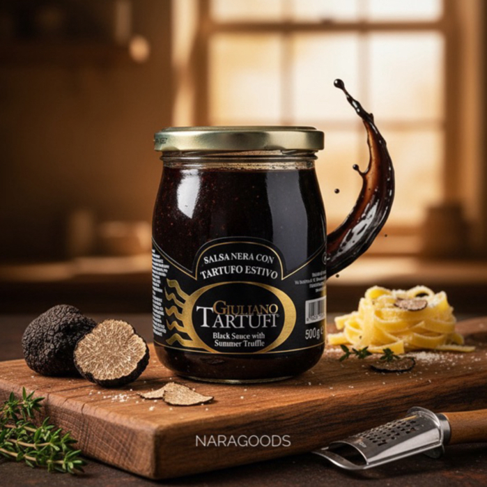ซอสเห็ด ทรัฟเฟิลดำ 5% GIULIANO TARTUFI Black Sauce with Summer Truffle 500g.