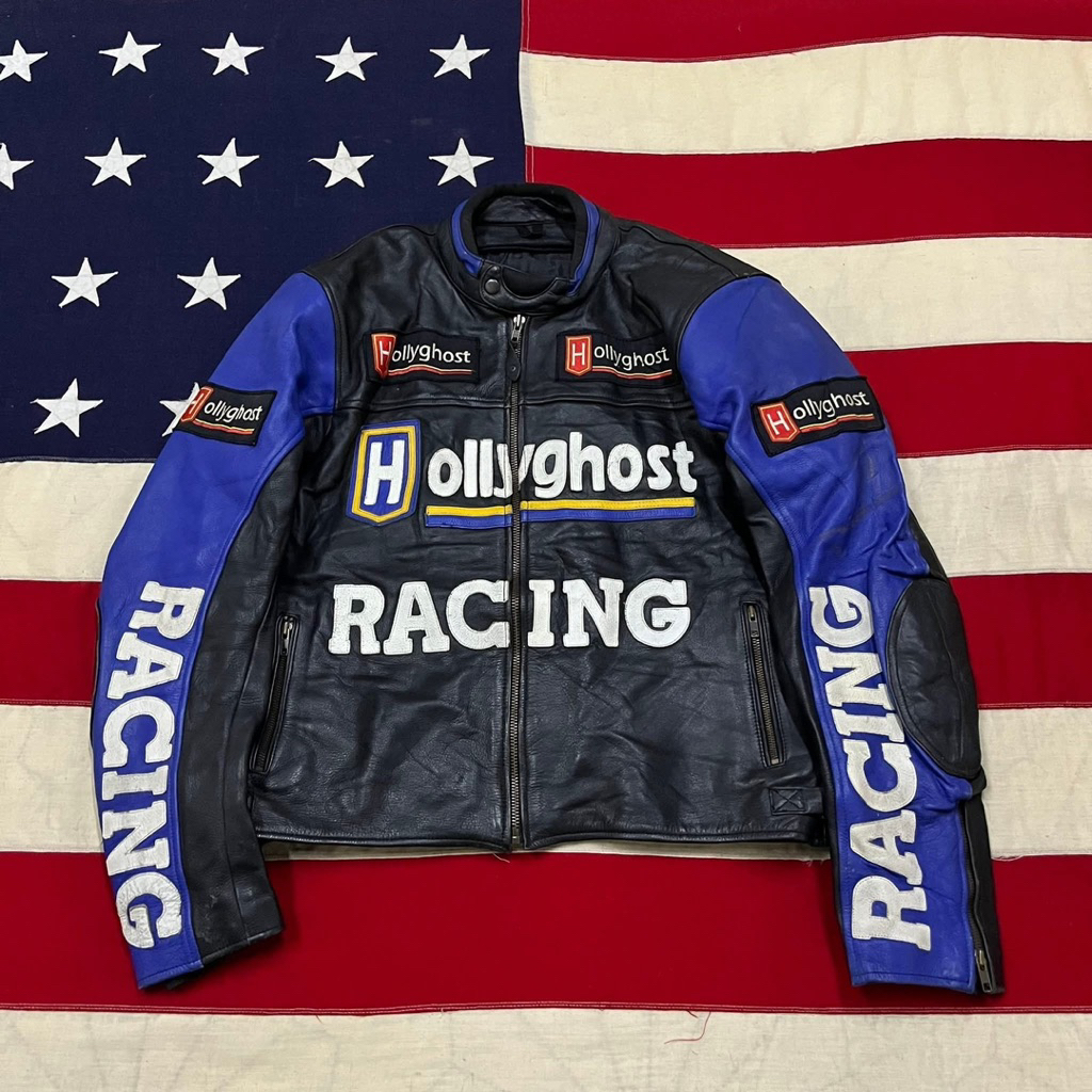 90S HollyGhost Racing Leather Jacketแท้💯