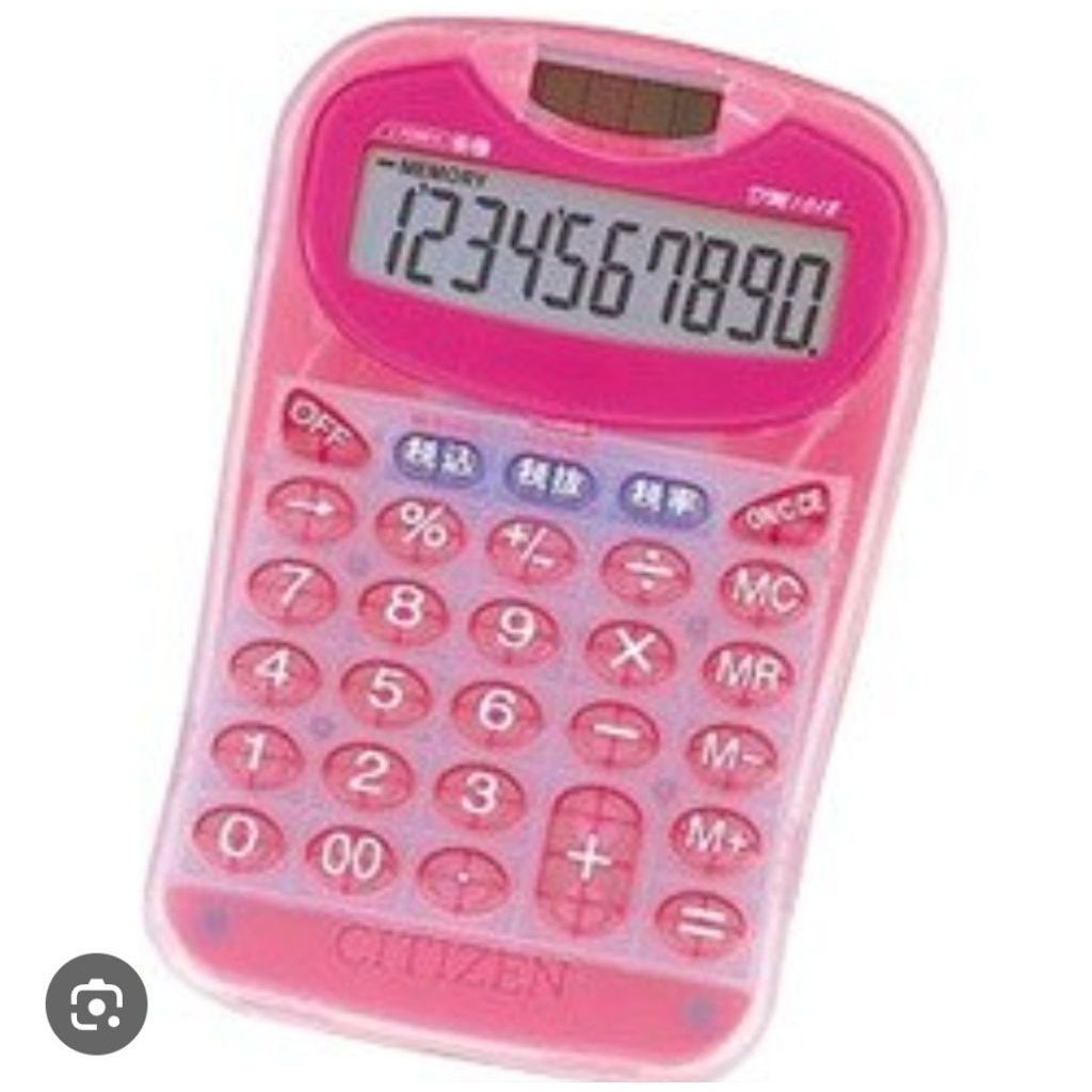 เครื่องคิดเลขcitizenสีชมพูงานญี้ปุ่น