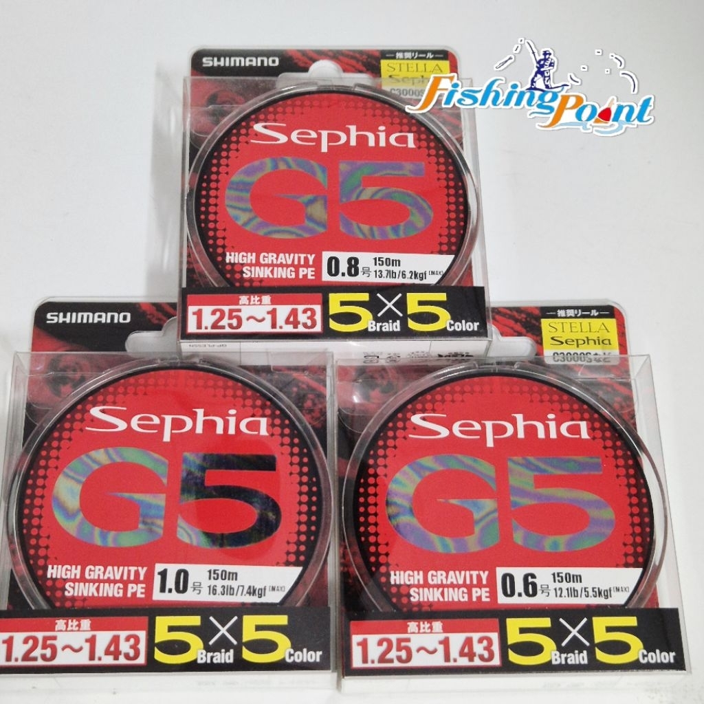 สาย PE SHIMANO SEPHIA G5 HIGH GRAVITY SINKING PE