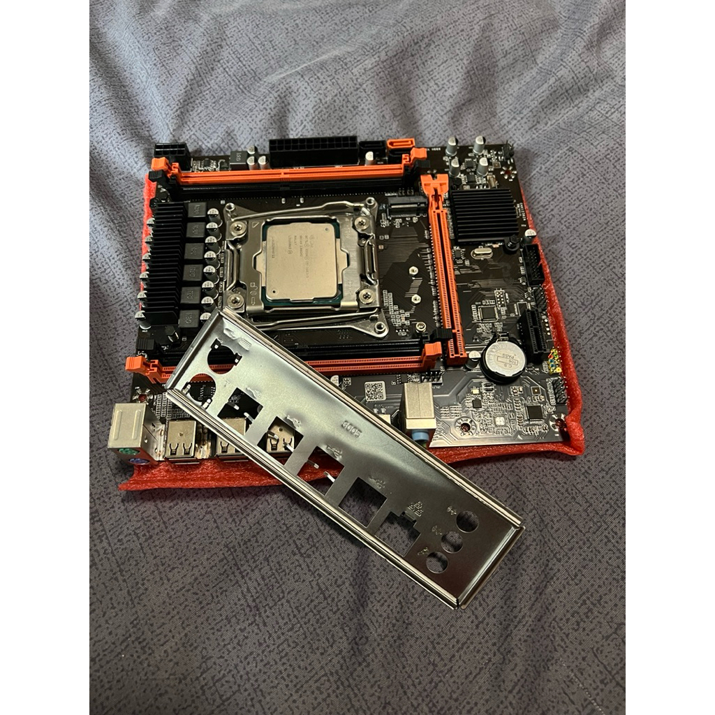 เมนบอร์ดมือสอง X99H LGA 2011-3 Ram 4 Slot DDR4 ECC พร้อมซีพียู E5-2683V3 14คอร์28เธรด