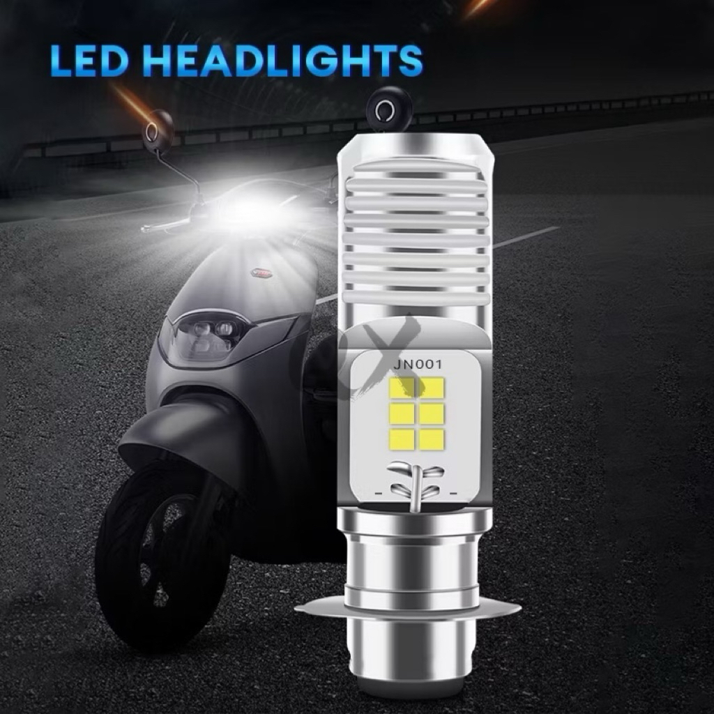 หลอดไฟมอเตอร์ไซค์ LED 12V แสงสีขาว - แบบหลอด สว่างขัด มั่นคง รุ่น H2/H4/T10