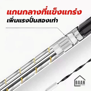 BAAN ไม้ถูพื้น ไม้ม็อบสแตนเลส พร้อมผ้า ไม้ม็อบถูพื้นเกรดพรีเมี่ยมรุ่น 4996 ไม้ม็อบยาว 160 ซม. รุ่น 4995