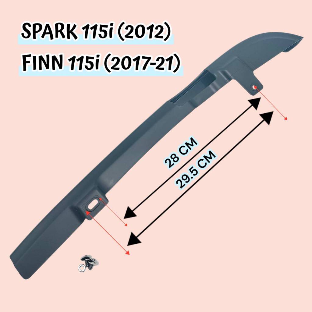 บังโซ่ซีก พลาสติก WS สำหรับมอเตอร์ไซค์ YAMAHA FINN115-i(2017-21)/SPARK115i(2012) พร้อมชุดน็อต