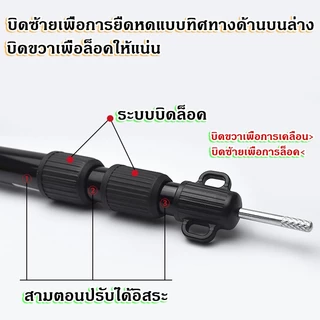 เสาเต็นท์ เสาฟลายชีท เสาค้ำหน้าเต็นท์ เสาค่ำฟลายชีทแบบยืดหด พกพาสะดวก สองเสา ฐานรองกันลื่น