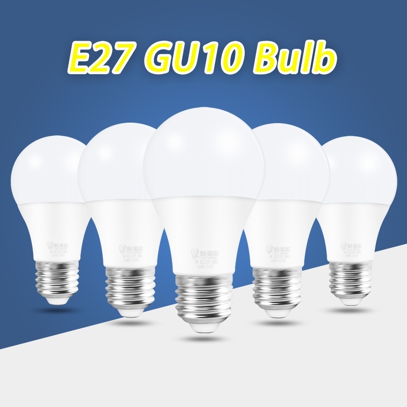CANMEIJIA หลอดไฟ led e27 5W 7W 12W คุณภาพสูง ประหยัดพลังงาน ความสว่างระดับสูง หลอดไฟ LED