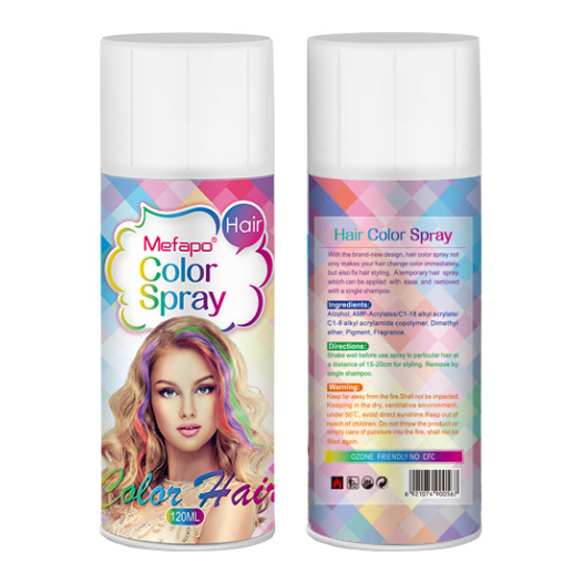 พร้อมส่ง สเปรย์เปลี่ยนสีผมแบบใช้แล้วทิ้ง 120 มล. ชั่วคราว สเปรย์สีผม ชั่วคราว สระล้างออกง่าย สีติดทน