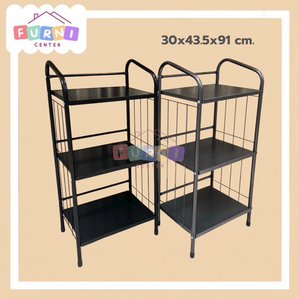 ชั้นวางของเหล็กอเนกประสงค์ 3 ชั้นและ 4 ชั้น ขนาดแผ่นเหล็ก 12x18 นิ้ว (ร้านคนไทย)