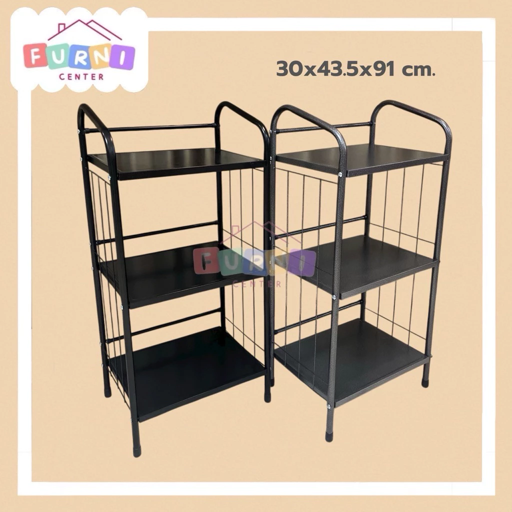 ชั้นวางของเหล็กอเนกประสงค์ 3 ชั้นและ 4 ชั้น ขนาดแผ่นเหล็ก 12x18 นิ้ว (ร้านคนไทย)