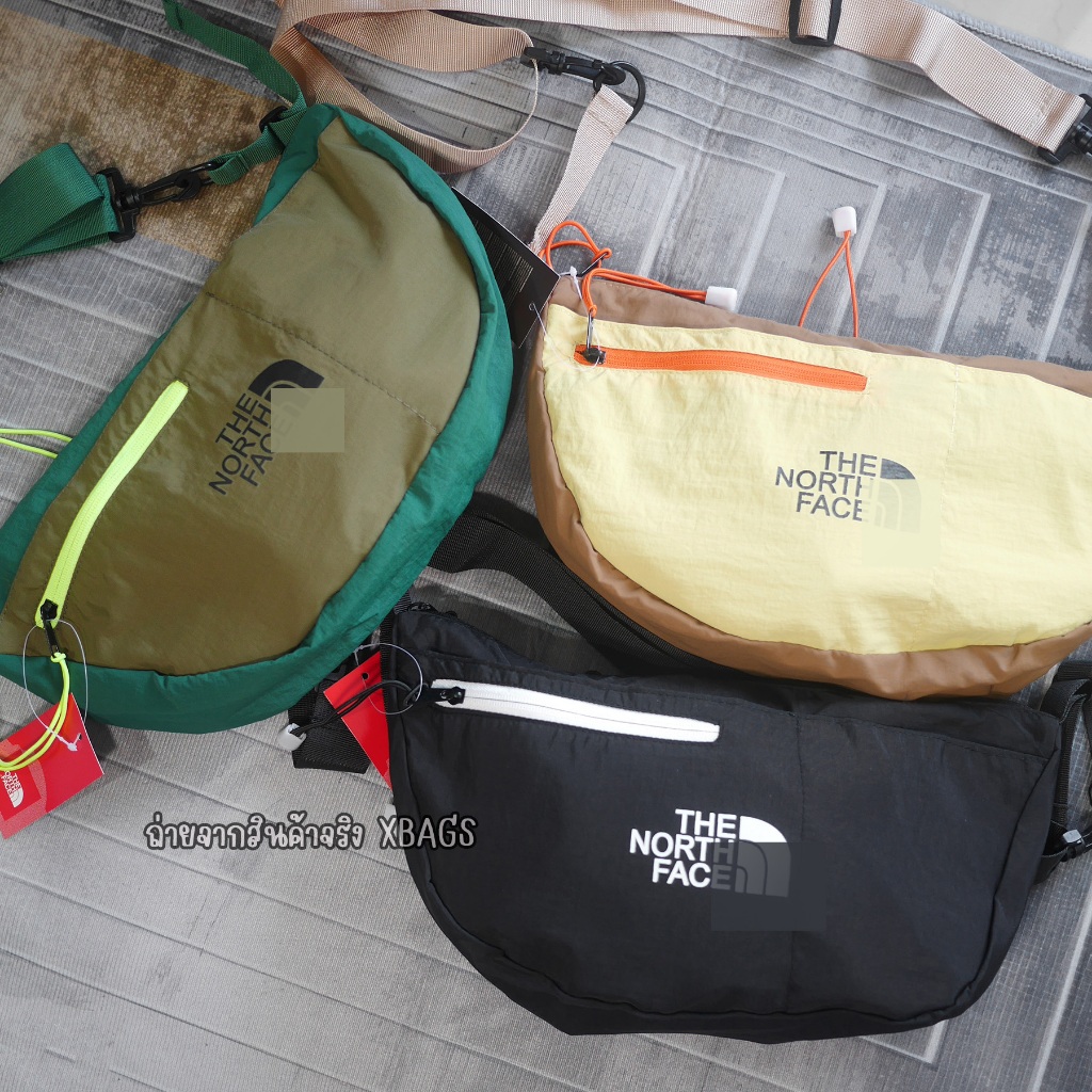 TNF สะพายข้างทรงโค้ง ผ้าร่มบาง ไซส์ใหญ่ สายยาวมาก สีสันสดใส