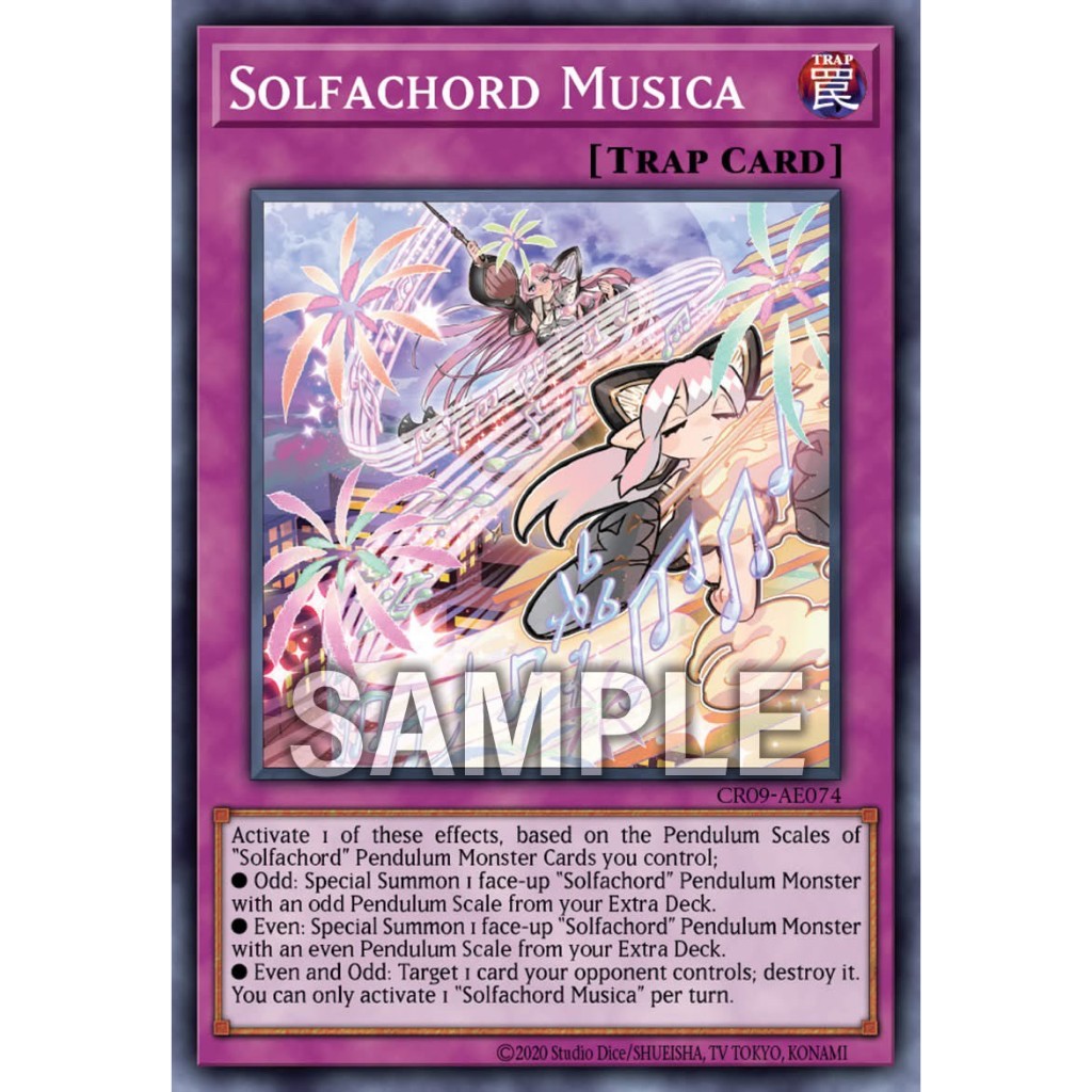 Yugioh Asia-Eng [CR09-AE074] Solfachord Musica (Common) การ์ดยูกิแท้ถูกลิขสิทธิ์