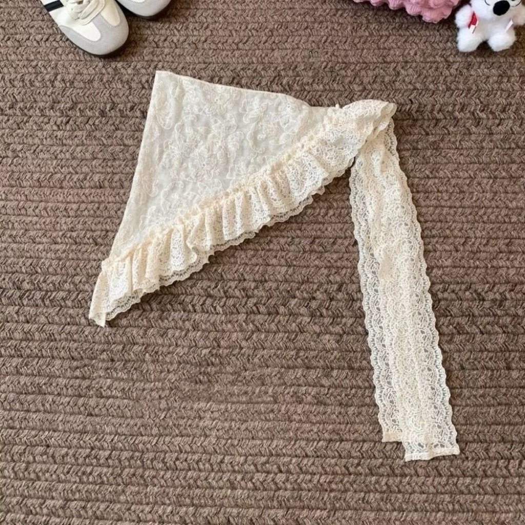 ผ้าคลุมไหลลูกไม้ (คลุมไหล่ โพกผม ผูกเอว) - รูปที่ 2