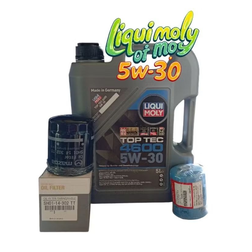 น้ำมันเครื่อง Liquid moly TOPTEC  5w-30 สังเคราะห์แท้ 5ลิตร+แถมกรองแท้ ใช้ได้กับรถดีเซล,เบนซินที่มีP