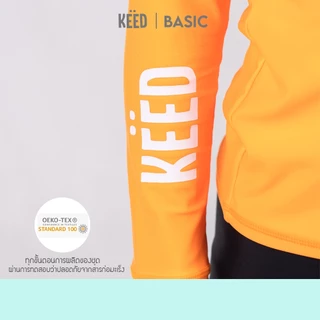 ✨NEW✨ KEED : BASIC เสื้อว่ายน้ำเด็กโต มีซิปด้านหน้า ตกแต่งด้วยสกรีนด้านข้าง *114*