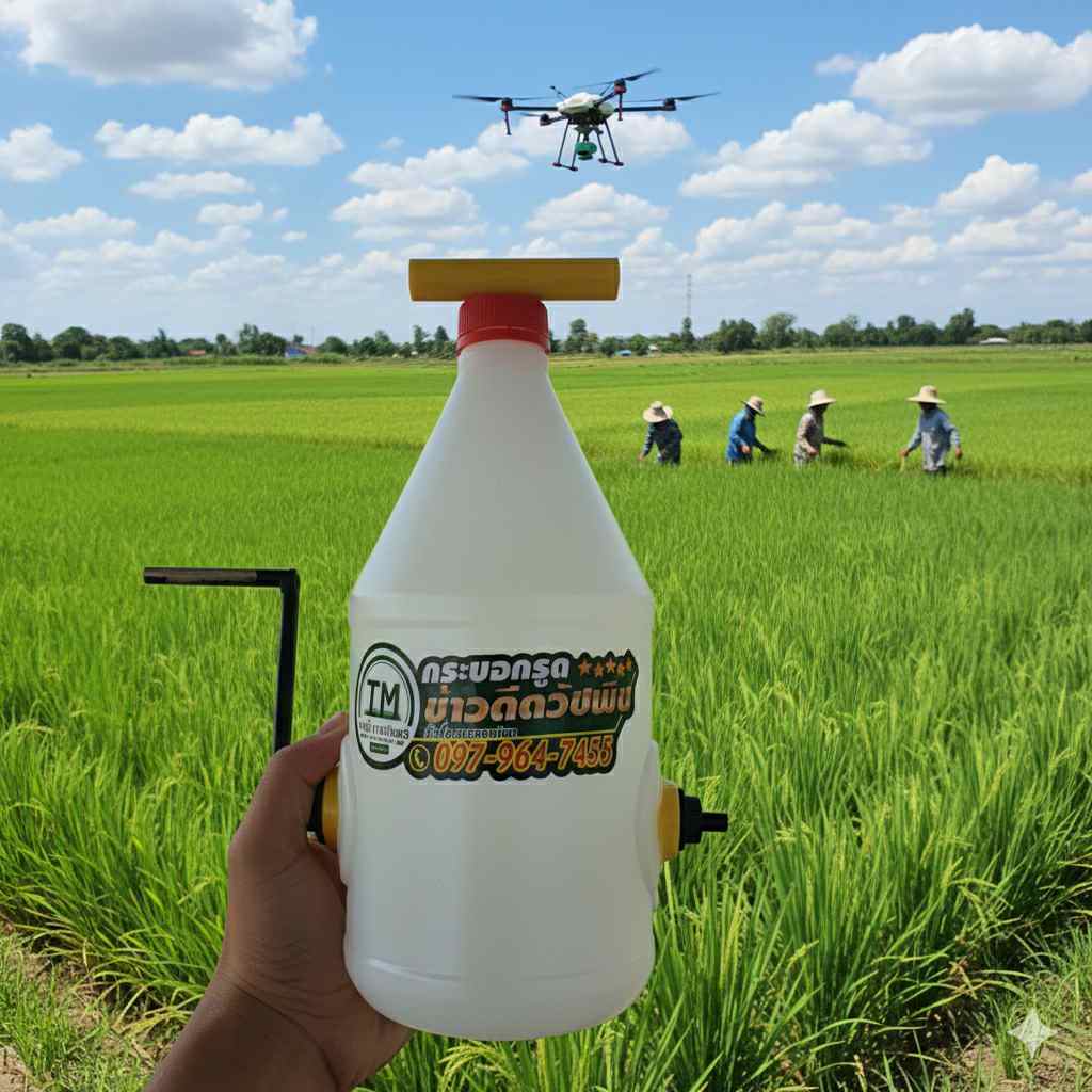 กระบอกรูดข้าวดีด สำหรับรูดข้าวดีดและวัชพืนทุกชนิดที่สูงเหนือข้าว