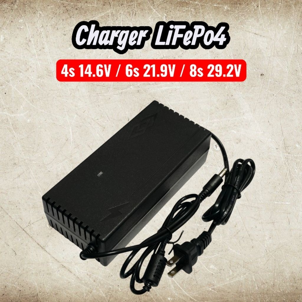 Charger สายชาร์จสำหรับแบตลิเธียมฟอสเฟต LiFePo4 5A. 4s14.6v / 6s21.9v / 8s 29.2v เต็มตัด