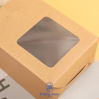 Baking barn (10 ชิ้น/แพ็ค) ถุงของขวัญ ถุงกระดาษคราฟท์ มีหน้าต่าง gift bag