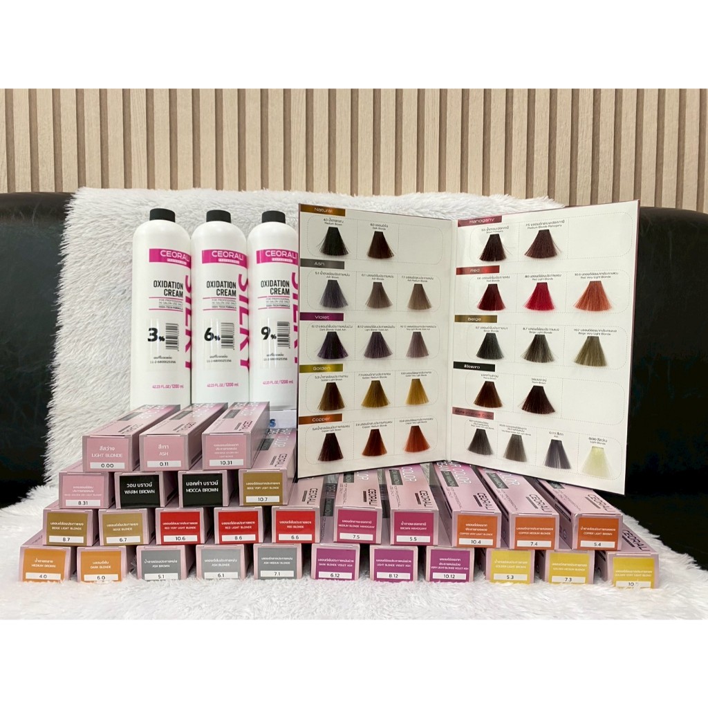 สีเซราลี่ CEORALIไม่มีกลิ่น/ซื้อครบ1โหลแถม 6หลอด