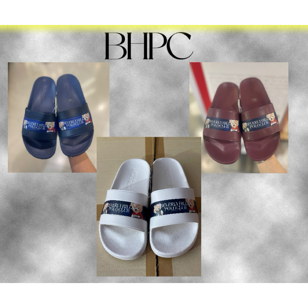 Beverly hills polo club รองเท้าแตะชายลายหมี