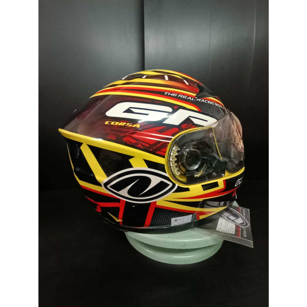 หมวกกันน็อค แบรนด์ REAL รุ่น CORSA GP  Size XL รหัสสินค้า M270 สินค้าตัวโชว์ ไม่มีของแถม